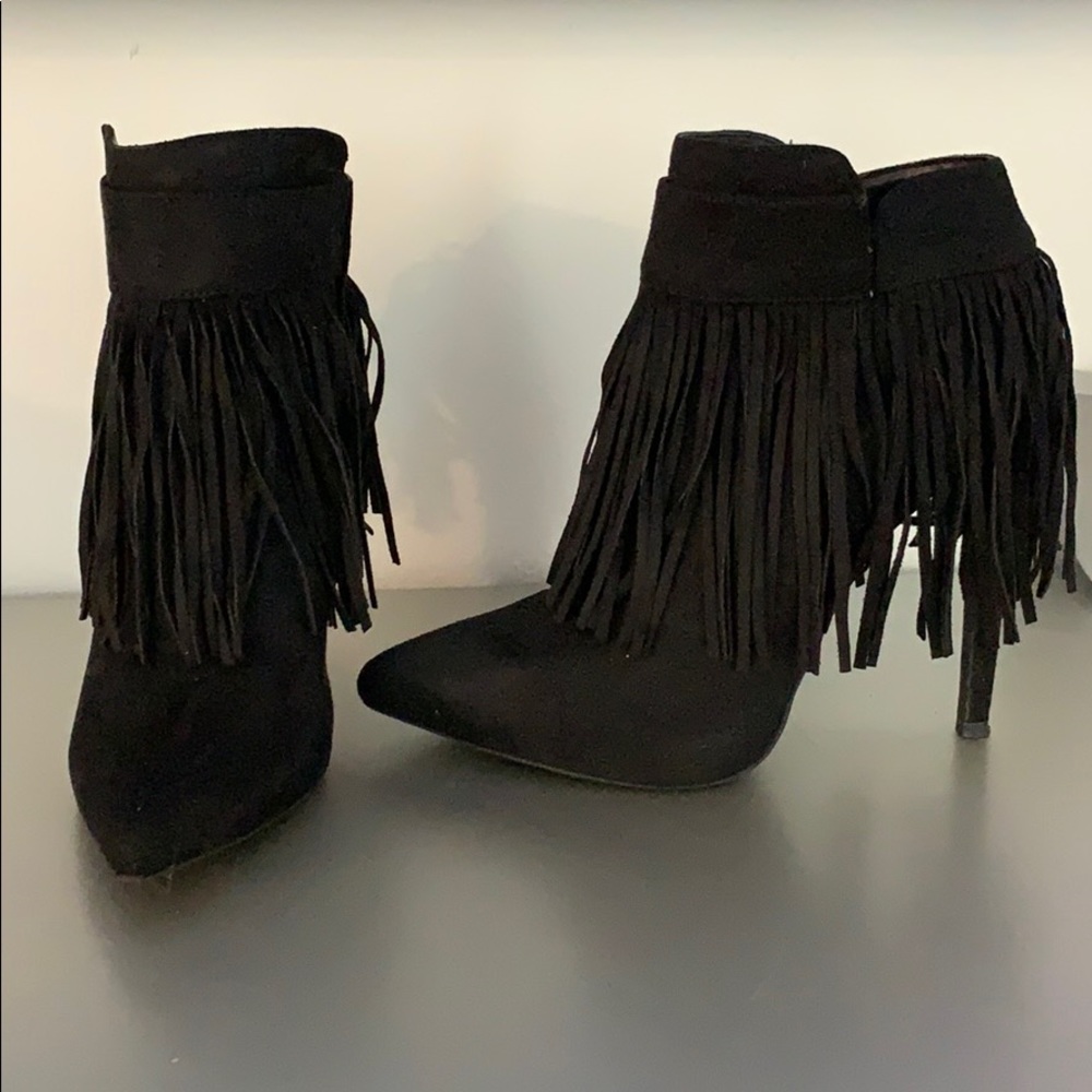 Black Suede Wild Diva Lounge Booties